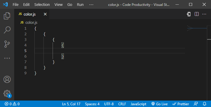 uncolored vscode brackets