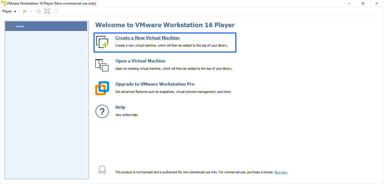 create a virtual machine vmware