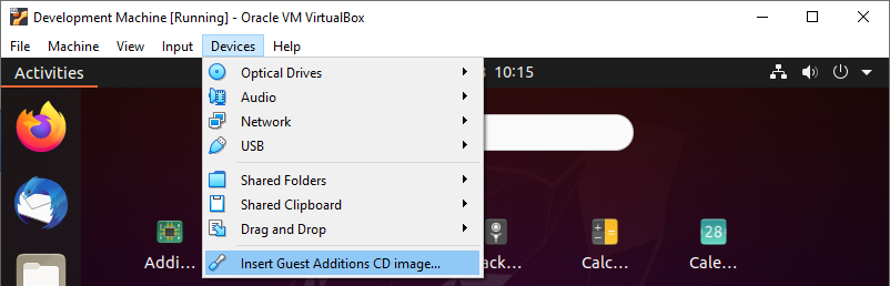 install guest additions on a new virtual machine