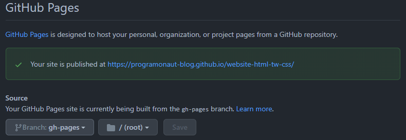 Host Website with GitHub Pages for free: Hosted with npm package