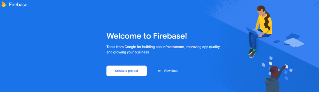 host application with firebase: create project