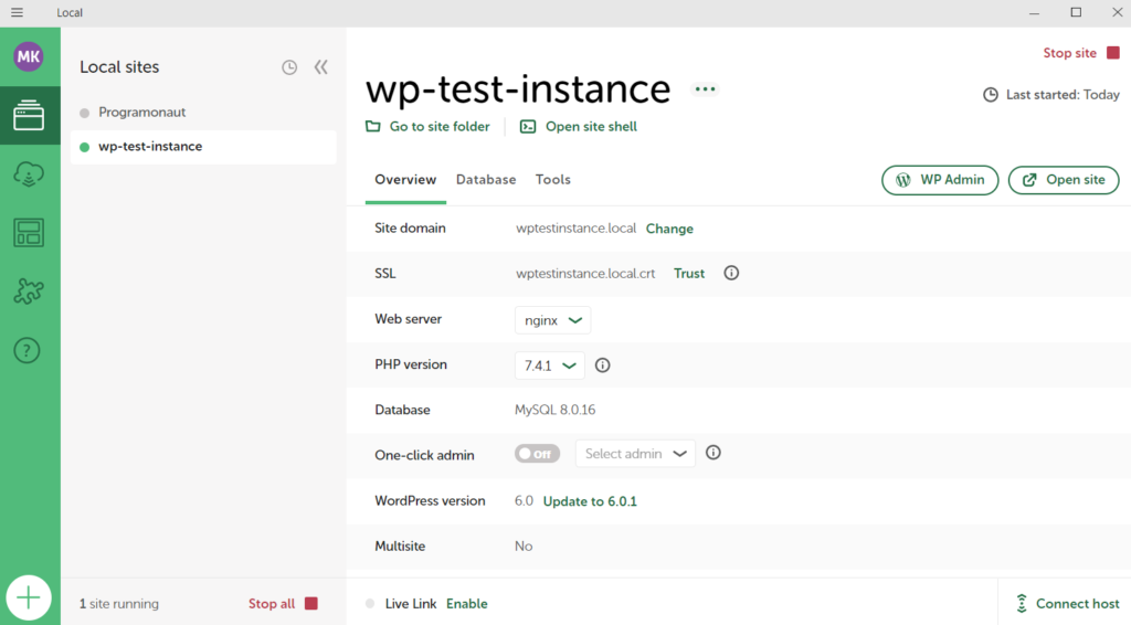 Developing with WordPress: WP Test Instance